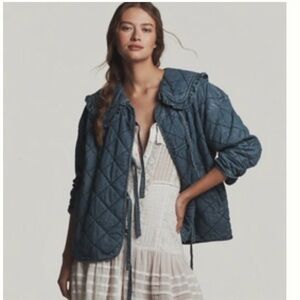 Anthropologie Quilted Jean Jacket - Denim